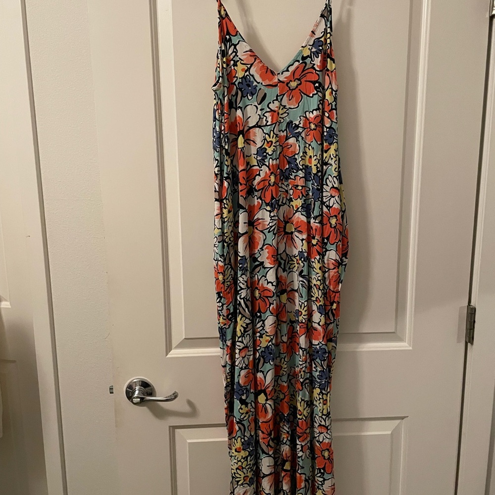 Love Stitch Floral Maxi Dress Size S/M Multicolor Summer Spring Vacation Beach - Picture 5 of 6